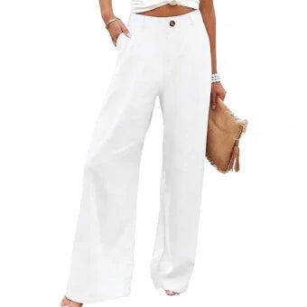 🔥 BESTSELLER | 6PCS $23.99 | Women’s Casual High Waist Linen Wide Leg Trousers