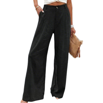 🔥 BESTSELLER | 6PCS $23.99 | Women’s Casual High Waist Linen Wide Leg Trousers