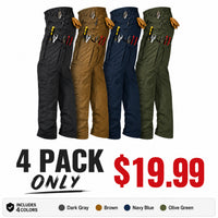 4 PACK ONLY $19.99  Includes:  Black+Brown+Olive Green+Navy Blue