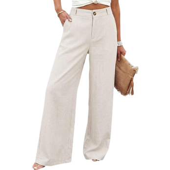 🔥 BESTSELLER | 6PCS $23.99 | Women’s Casual High Waist Linen Wide Leg Trousers