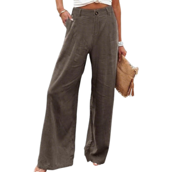 🔥 BESTSELLER | 6PCS $23.99 | Women’s Casual High Waist Linen Wide Leg Trousers